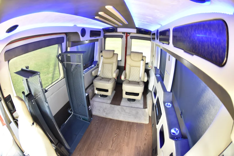 Custom 130 medium Roof Conversion Van 5 passenger mobility Luxury Van by Waldoch by Waldoch Crafts