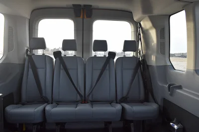 FORD TRANSIT 148 MEDIUM ROOF YELLOW SCHOOL SHUTTLE MOBILITY VAN ADA FACTORY BY WALDOCH - 2020 FORD TRANSIT MOBILITY - Image 5 of 11