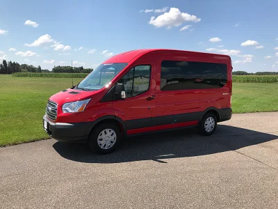 RED 130 FORD TRANSIT MOBILITY ADA VAN WITH FACTORY SEATING BY WALDOCH - 2020 FORD TRANSIT MOBILITY - Image 8 of 8