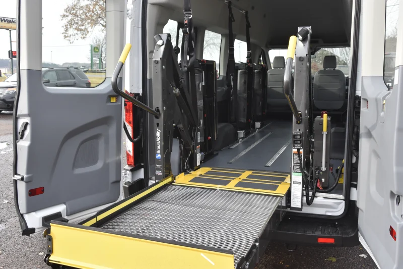 Ford Transit 148 EL White Mobility Fleet Van Passenger ADA by Waldoch Crafts