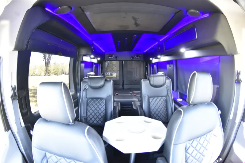 2021 Ford Transit 148 Medium Roof Galaxy 9 Passenger Black with Black Interior by Waldoch Crafts