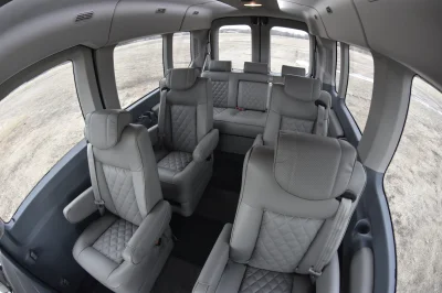 LANDMARK 9 PASSENGER LUXURY 148 MEDIUM ROOF FORD TRANSIT BY WALDOCH SILVER EXTERIOR AND GRAPHITE SEATING - 2021 FORD TRANSIT LANDMARK - Image 28 of 37