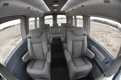 LANDMARK 9 PASSENGER LUXURY 148 MEDIUM ROOF FORD TRANSIT BY WALDOCH SILVER EXTERIOR AND GRAPHITE SEATING - 2021 FORD TRANSIT LANDMARK - Image 30 of 37