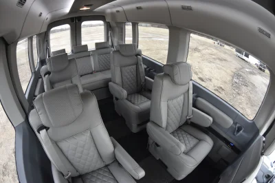 LANDMARK 9 PASSENGER LUXURY 148 MEDIUM ROOF FORD TRANSIT BY WALDOCH SILVER EXTERIOR AND GRAPHITE SEATING - 2021 FORD TRANSIT LANDMARK - Image 31 of 37