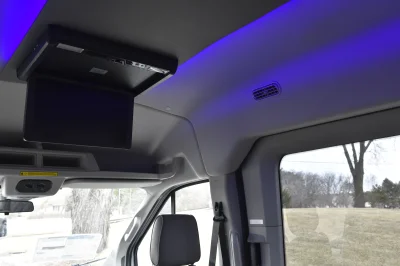 LANDMARK 9 PASSENGER LUXURY 148 MEDIUM ROOF FORD TRANSIT BY WALDOCH SILVER EXTERIOR AND GRAPHITE SEATING - 2021 FORD TRANSIT LANDMARK - Image 37 of 37
