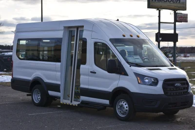2021 FORD TRANSIT HIGH ROOF T350 DUALLY COMMERCIAL MOBILITY VAN WHITE WITH CUSTOM BUS DOOR 8 PASSENGER OR 3 WHEEL CHAIRS - 2021 FORD TRANSIT MOBILITY - Image 11 of 15