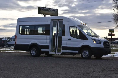 2021 FORD TRANSIT HIGH ROOF T350 DUALLY COMMERCIAL MOBILITY VAN WHITE WITH CUSTOM BUS DOOR 8 PASSENGER OR 3 WHEEL CHAIRS - 2021 FORD TRANSIT MOBILITY - Image 13 of 15