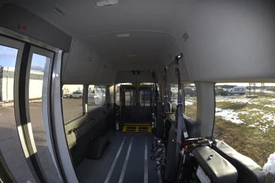 2021 FORD TRANSIT HIGH ROOF T350 DUALLY COMMERCIAL MOBILITY VAN WHITE WITH CUSTOM BUS DOOR 8 PASSENGER OR 3 WHEEL CHAIRS - 2021 FORD TRANSIT MOBILITY - Image 6 of 15