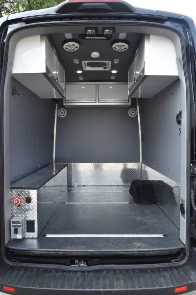 FORD TRANSIT 148 EL HIGH ROOF DUALLY MOTO VAN BY WALDOCH CUSTOM GARAGE ON WHEELS - 2022 FORD TRANSIT CAMPER - Image 19 of 20