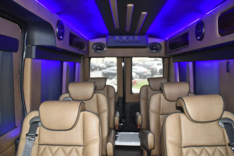 2024 Galaxy Conversion Van Waldoch - 9 Passenger Luxury Travel - T250 Transit Medium Roof 3.5L Eco Booth - Black by Waldoch Crafts