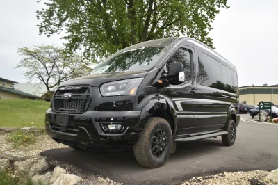 2024 GALAXY CONVERSION VAN WALDOCH - 9 PASSENGER LUXURY TRAVEL - T250 TRANSIT MEDIUM ROOF 3.5L ECO BOOTH - BLACK - 2024 FORD TRANSIT GALAXY - Image 3 of 25