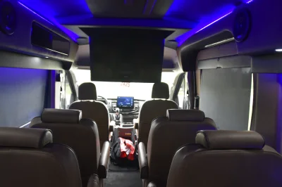 2024 GALAXY CONVERSION VAN WALDOCH - 9 PASSENGER LUXURY TRAVEL - T250 TRANSIT MEDIUM ROOF 3.5L ECO BOOTH - BLACK - 2024 FORD TRANSIT GALAXY - Image 23 of 25