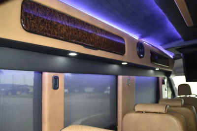 2024 GALAXY CONVERSION VAN WALDOCH - 9 PASSENGER LUXURY TRAVEL - T250 TRANSIT MEDIUM ROOF 3.5L ECO BOOTH - BLACK - 2024 FORD TRANSIT GALAXY - Image 25 of 25