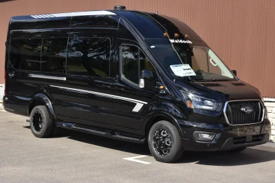 2025 FORD TRANSIT T350 HIGH ROOF DUALLY GALAXY LUXURY CONVERSION VAN 11 PASSENGER - BLACK - 2025 FORD TRANSIT GALAXY LUXURY - Image 4 of 15