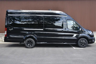 2025 FORD TRANSIT T350 HIGH ROOF DUALLY GALAXY LUXURY CONVERSION VAN 11 PASSENGER - BLACK - 2025 FORD TRANSIT GALAXY LUXURY - Image 7 of 15