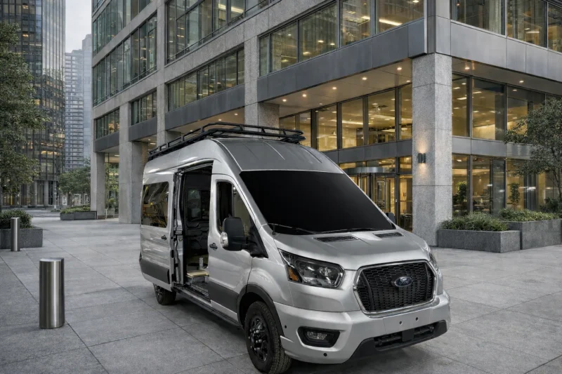 Office RV Van Ford Transit T350 148 EL with sleeping and kitchen by Waldoch Crafts