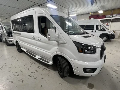 24473 - 2026 FORD TRANSIT - 7 PASSENGER BOUNDARY WATERS - OXFORD WHITE - AMARETTO AND BEIGE SEATING - 2026 FORD TRANSIT BOUNDARY WATERS - Image 1 of 18