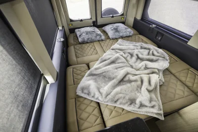 2026 STARLUX RV 7 PASSENGER LUXURY CONVERSION VAN CAMPER VAN - FORD TRANSIT T350 DUALLY WITH CUSTOM ROOF RACK TIE CARRIER AND CUSTOM PAINT ON THE TRANSIT VAN - 2026 FORD TRANSIT CAMPER - Image 9 of 15