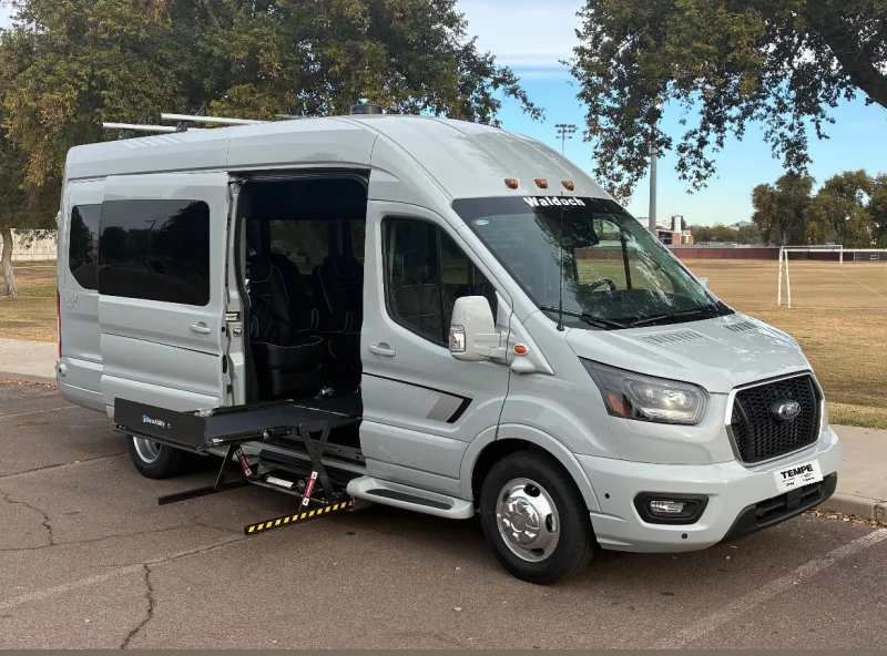 Ford Transit Mobility Van UVL Lift 148 EL High Roof 11 Passenger Luxury Conversion Van Galaxy Package By Waldoch by Waldoch Crafts