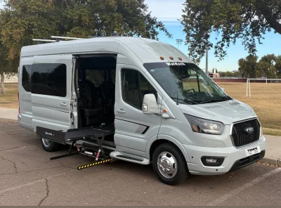 FORD TRANSIT MOBILITY VAN UVL LIFT 148 EL HIGH ROOF 11 PASSENGER LUXURY CONVERSION VAN GALAXY PACKAGE BY WALDOCH - 2026 FORD TRANSIT GALAXY - Image 1 of 11