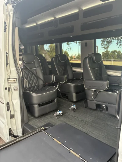 FORD TRANSIT MOBILITY VAN UVL LIFT 148 EL HIGH ROOF 11 PASSENGER LUXURY CONVERSION VAN GALAXY PACKAGE BY WALDOCH - 2026 FORD TRANSIT GALAXY - Image 4 of 11