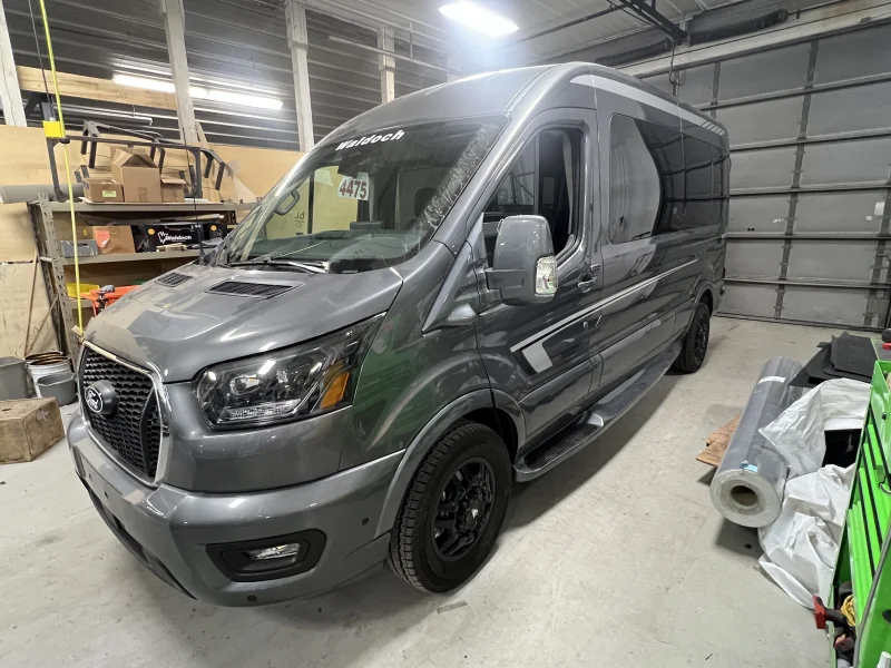 2026 Ford Transit - 7 Passenger Ascent Galaxy Package - Carbonized Gray - Black and Pewter Seating by Waldoch Crafts