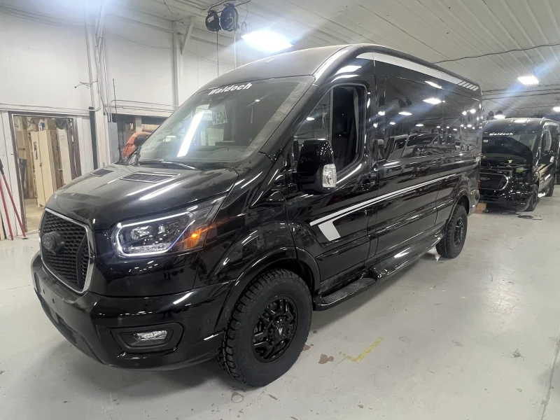 2026 Ford Transit - 9 Passenger Ascent Galaxy Package  - Agate Black - Pewter and Black Seating by Waldoch Crafts