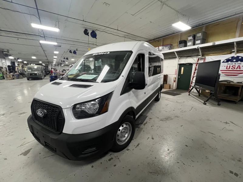2026 Ford Transit 350 - Mobility Package Oxford White (YZ) - Black Vinyl Seating by Waldoch Crafts