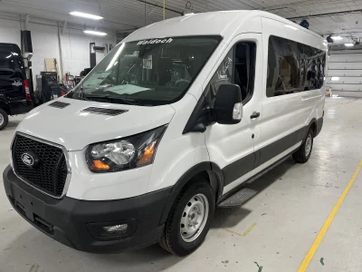 2026 FORD TRANSIT SHUTTLE 10-PASSENGER - OXFORD WHITE WITH GREY SEATING - 2026 FORD TRANSIT SHUTTLE - Image 1 of 16