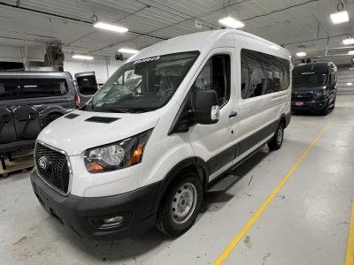 2026 FORD TRANSIT - 10 PASSENGER SHUTTLE - OXFORD WHITE - GRAY SEATING - 2026 FORD TRANSIT SHUTTLE - Image 1 of 18
