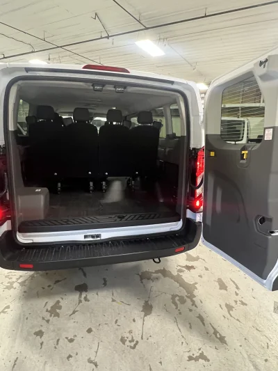 2026 FORD TRANSIT - 10 PASSENGER RECONFIGURATION - OXFORD WHITE - BLACK OEM SEATING - 2026 FORD TRANSIT SHUTTLE - Image 11 of 18
