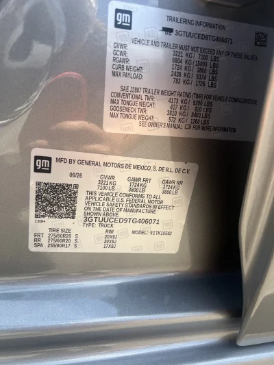 2026 GMC SIERRA 1500 - LEVEL PACKAGE - STERLING METALLIC (GXD) - 2026 GMC SIERRA 1500 LEVEL - Image 15 of 15
