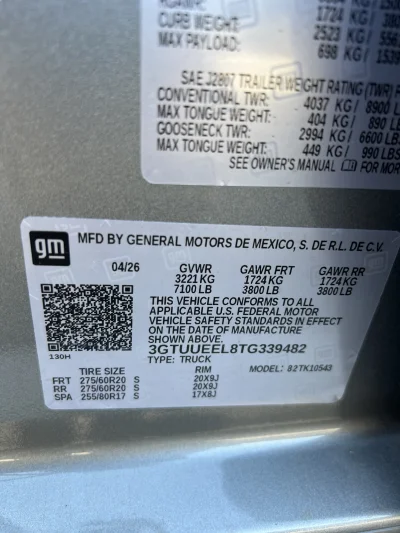 2026 GMC SIERRA 1500 - LEVEL PACKAGE - STERLING METALLIC (GXD) - 2026 GMC SIERRA 1500 LEVEL - Image 15 of 15