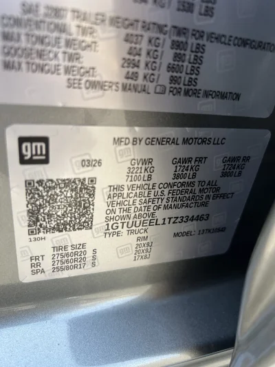 24848 - 2026 GMC  SIERRA 1500 - LEVEL PACKAGE - STERLING METALLIC (GXD) - 2026 GMC SIERRA 1500 LEVEL - Image 13 of 14