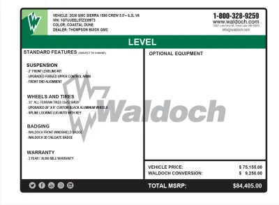 2026 GMC SIERRA 1500  - LEVEL PACKAGE -  COASTAL DUNE (G42) - 2026 GMC SIERRA 1500 LEVEL - Image 16 of 16