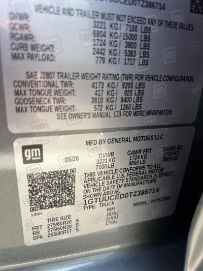 2026 GMC SIERRA 1500 - LEVEL PACKAGE - STERLING METALLIC (GXD) - 2026 GMC SIERRA 1500 LEVEL - Image 15 of 15