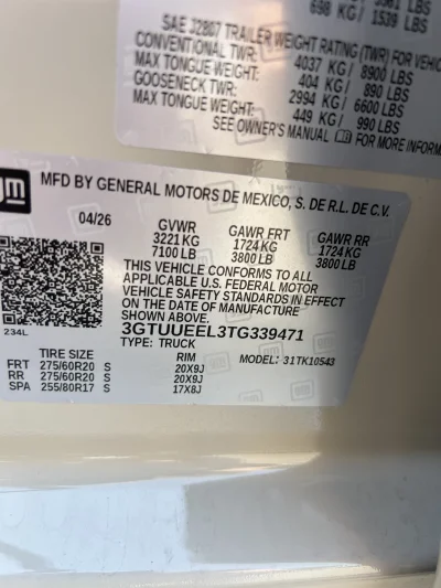2026 GMC SIERRA 1500  -  LEVEL PACKAGE - COASTAL DUNE (G42) - 2026 GMC SIERRA 1500 LEVEL - Image 15 of 15
