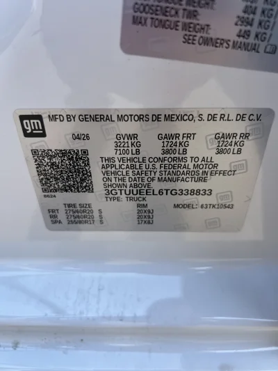2026 GMC SIERRA 1500  - LEVEL PACKAGE - SUMMIT WHITE (GAZ) - 2026 GMC SIERRA 1500 LEVEL - Image 21 of 21