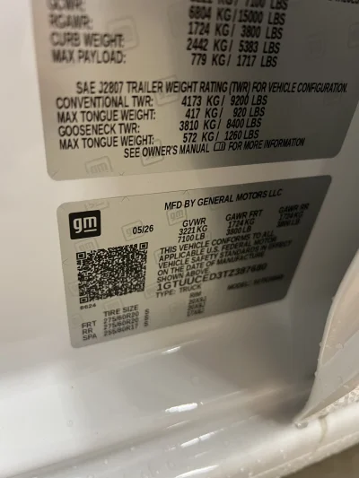 2026 GMC SIERRA 1500 - LEVEL PACKAGE - SUMMIT WHITE (GAZ) - 2026 GMC SIERRA 1500 LEVEL - Image 5 of 5