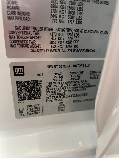 2026 GMC SIERRA 1500 - LEVEL PACKAGE - SUMMIT WHITE (GAZ) - 2026 GMC SIERRA 1500 LEVEL - Image 15 of 15