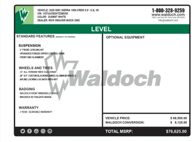 2026 GMC SIERRA 1500 - LEVEL PACKAGE - SUMMIT WHITE (GAZ) - 2026 GMC SIERRA 1500 LEVEL - Image 16 of 16