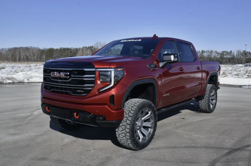 2026 GMC Sierra LIFT Package Volcanic Red with 22" wheel By Waldoch Best custom Truck you can buy by Waldoch Crafts