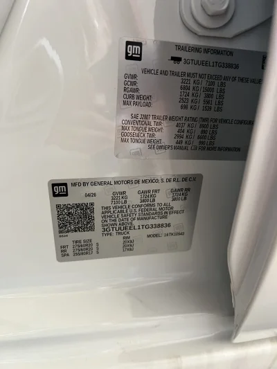 2026 GMC SIERRA 1500 - M80X PACKAGE - SUMMIT WHITE (GAZ) - 2026 GMC SIERRA 1500 M80X - Image 15 of 15