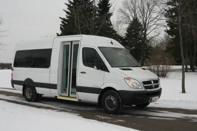 BUS DOOR AIRPORT SHUTTLE ON MERCEDES SPRINTER 8-13 PASSENGER VAN 170 BY WALDOCH - 2020 MERCEDES-BENZ SPRINTER 2500 SHUTTLE - Image 1 of 5