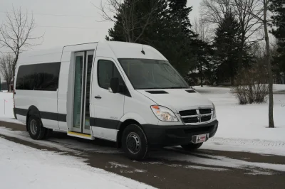 BUS DOOR AIRPORT SHUTTLE ON MERCEDES SPRINTER 8-13 PASSENGER VAN 170 BY WALDOCH - 2020 MERCEDES-BENZ SPRINTER 2500 SHUTTLE - Image 2 of 5