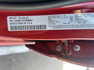 2026 RAM BIGHORN 1500  - RAMPAGE PACKAGE - MOLTEN RED PEARL (PR6) - 2026 RAM 1500 RAMPAGE - Image 15 of 15