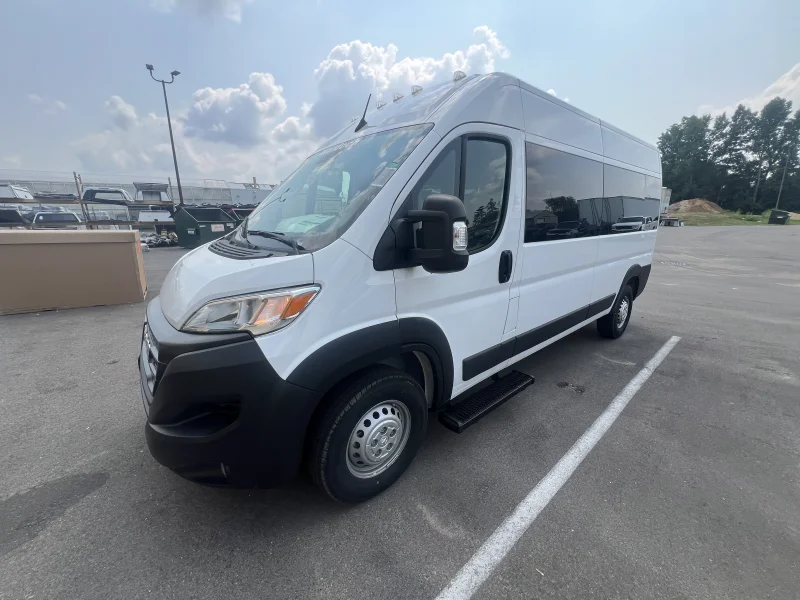 2024 Ram Promaster - 10 Passenger Shuttle Package - Bright White (PW7) - Gray Seating by Waldoch Crafts