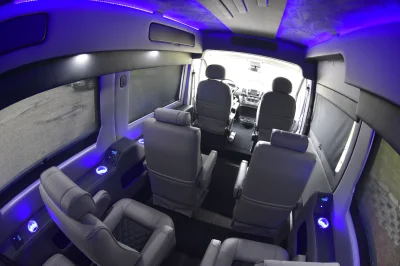 GALAXY CONVERSION VAN 9 PASSENGER TRAVEL LUXURY RAM PROMASTER WHITE - 2018 RAM PROMASTER GALAXY - Image 8 of 27