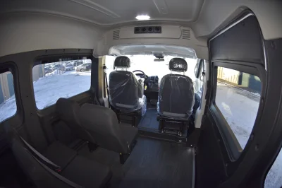 10 PASSENGER SHUTTLE BLACK EXTERIOR WITH CLOTH BLACK SEATING BY WALDOCH FLEET PASSENGER VAN SCHOOL HOTEL - 2019 RAM PROMASTER SHUTTLE - Image 14 of 46
