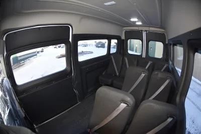 10 PASSENGER SHUTTLE BLACK EXTERIOR WITH CLOTH BLACK SEATING BY WALDOCH FLEET PASSENGER VAN SCHOOL HOTEL - 2019 RAM PROMASTER SHUTTLE - Image 16 of 46
